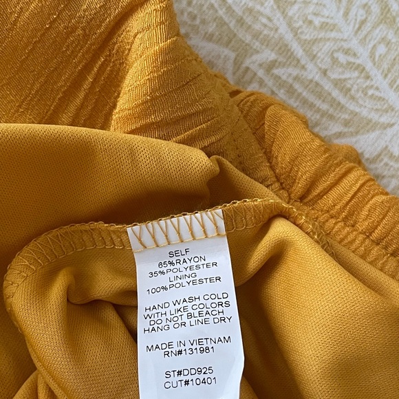 NAIF Dress Mustard Yellow Bell Sleeves - Size Large - Picture 4 of 6